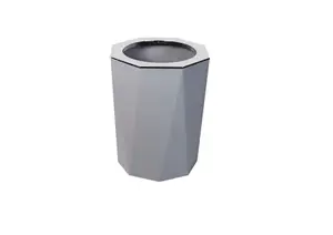 Poubelle 5L 25Cm - Gris