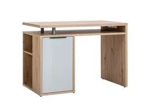Bureau Velata 3 Niche + 1 Porte - Chêne / Gris