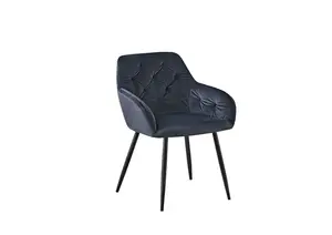 Chaise Velvet - Noir