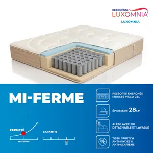 Matelas Kinedorsal Luxomnia - Beige / Blanc