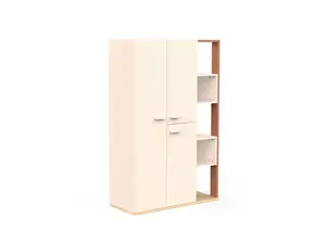 Armoire Camillia 3 Portes Et 5 Niches - Beige