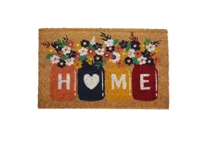 Paillasson Flowerpots Home - Multicouleur