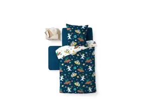 Parure 2 Pièces 140X200Cm Microfibre Allover Cosmo - Multicouleur