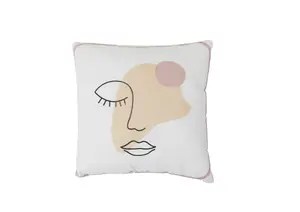 Coussin Dehoussable Arty Poesie Formelle - Beige