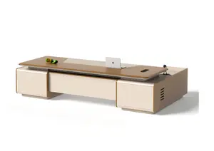 Bureau Presidentiel Majesty Droit - Marron / Beige