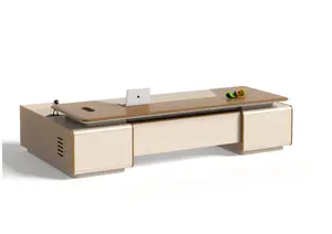 Bureau Présidentiel réversible Majesty - Marron / Beige