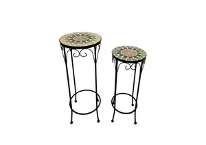 Set De 2 Tables Gigone Rondes Classic Charm - Multicouleur