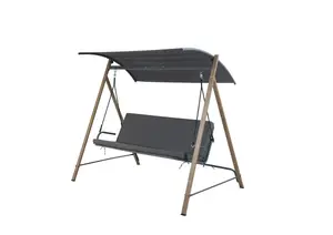 Balancelle Wood 3 Places - Gris Foncé