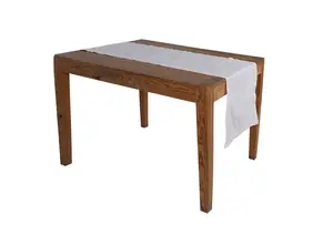 Chemin De Table En Tissu Coton 40X150Cm - Blanc