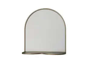 Miroir Avec Etagere Pliable - Doré