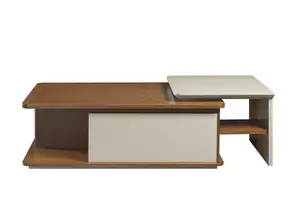 Table Cafe Cascade Veneer - Marron / Taupe
