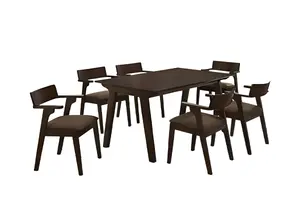 Set Mocca Table + 6 Chaises - Marron