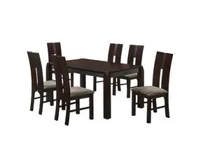 Set Robusta Table + 6 Chaises - Marron
