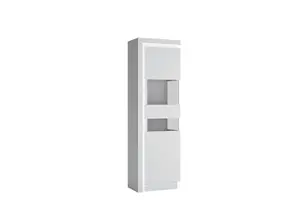 Vitrine White Lyon Avec 1 Porte Gauche - Blanc