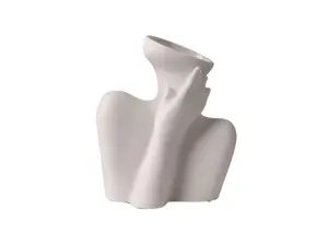 Vase Art Corporel 18Cm -Blanc