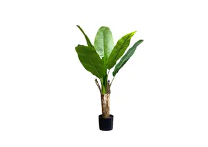 Bananier Artificielle Avec Pot 100Cm - Blanc