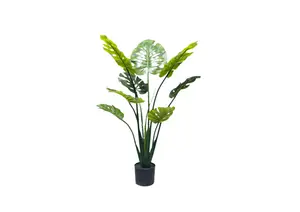 Arbre De Monstera Artificiel Avec Pot - Blanc