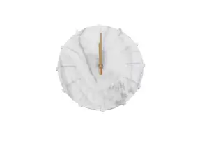 Horloge Murale Effet Marbre 25Cm - Blanc