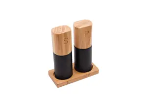 Set De 2 Moulins À Épices En Bambou - Beige
