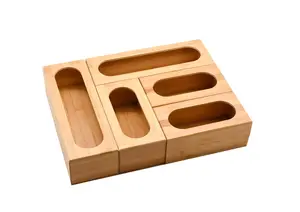 Rangement Sachets Bambou - Beige Naturel