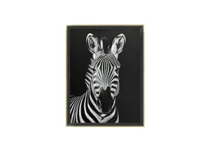 Tableau Le Zebre Avec Cadre - Blanc / Noir