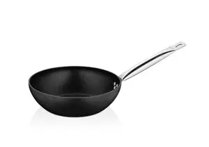 Wok Antiadhésif Prochef 28×8 Cm - Noir