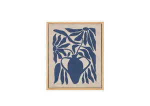 Tableau Vase Avec Cadre - Bleu