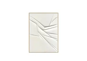 Tableau Abstrait Handmade Avec Cadre - Blanc