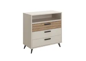 Commode Bravo - Blanc / Chêne