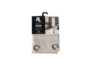 Rideau Coton Chiné 140X280Cm - Beige
