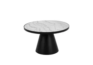 Table Ronde Soli 45X45Cm - Blanc / Noir