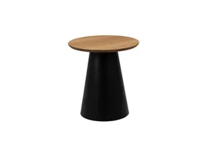 Table Ronde Soli 45X48Cm - Noir / Bois