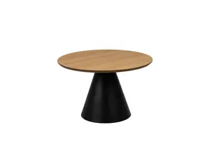 Table Ronde Soli 65X43Cm – Noir / Bois
