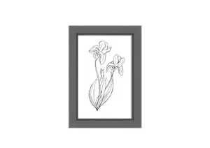 Cadre Photo Retro 10X15Cm - Gris
