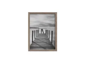 Cadre Photo Evasion En Aluminium 10X15Cm - Gris Chêne
