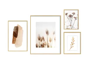 Pêle Mêle Galerie En 4 Pièces - Doré
