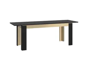 Table À Manger Norica - Noir / Doré