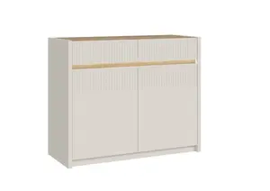 Buffet Bas Oak Squere 2 Portes – Beige