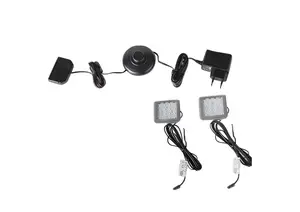 Eclairage Led Lazio Carre Avec 2 Points Lumineux Blanc Chaud - Blanc