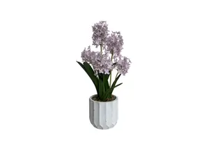 Plante Artificielle Hyacinth Avec Pot 45Cm - Mauve