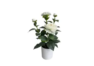 Plante Artificielle Blanche Gardenia Avec Pot 39Cm - Blanc