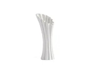 Vase Nervure 13.8X28X10.5 Cm - Blanc