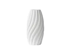 Vase Ondule 9.3X17.2X3.5 Cm - Blanc