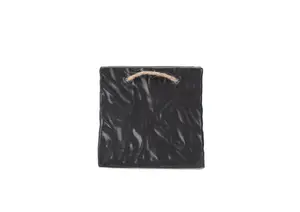 Vase Effet Sac Froisse 14X13.8X13.8Cm - Noir