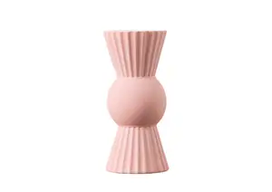 Vase Relifs Geometriques 9.8X21.5X8.5 Cm - Rose