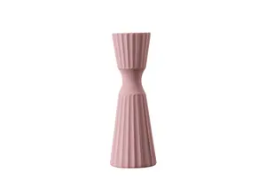 Vase Relifs Geometriques 9X25.5X6Cm - Mauve Clair