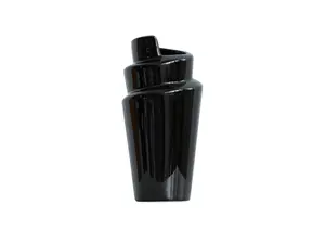 Vase Design Spirale - Noir