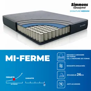 Matelas Beautyrest Signature Medium - Bleu