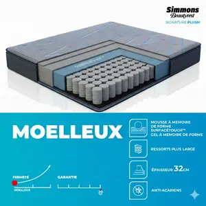 Matelas Beautyrest Signature Plush - Bleu