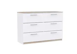 Double Commode Watson - Blanc / Chêne